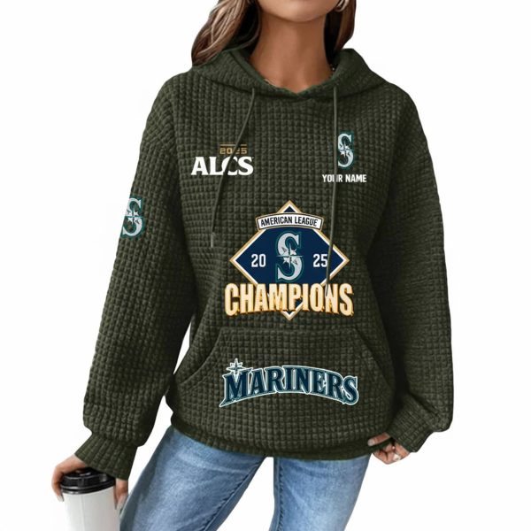 Mariners 2025 American League Champions Waffle Hoodie