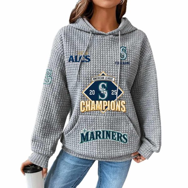 Mariners 2025 American League Champions Waffle Hoodie
