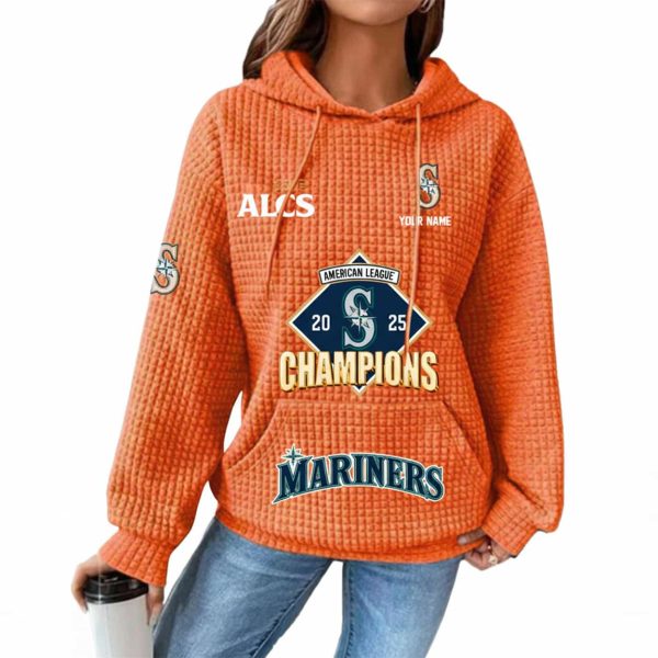 Mariners 2025 American League Champions Waffle Hoodie