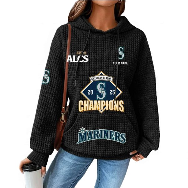Mariners 2025 American League Champions Waffle Hoodie