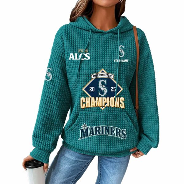 Mariners 2025 American League Champions Waffle Hoodie