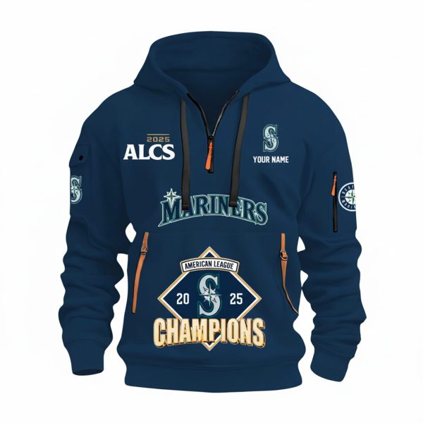 Mariners 2025 American League Champs Quarter Zip Hoodie