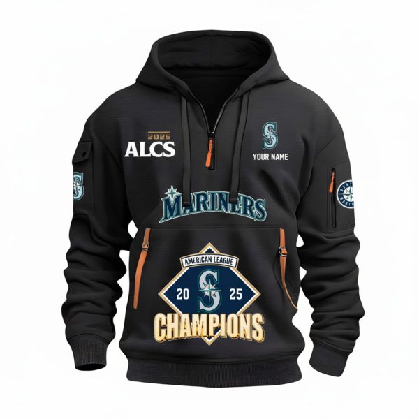 Mariners 2025 American League Champs Quarter Zip Hoodie