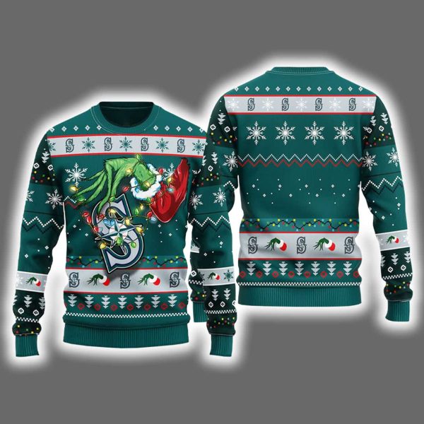 Mariners Grnch Hand Ugly Christmas Sweater