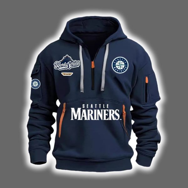 Mariners World Series 2025 Quarter Zip Hoodie 2