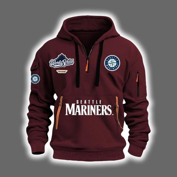 Mariners World Series 2025 Quarter Zip Hoodie 4