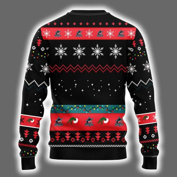 Marlins Grnch Hand Ugly Christmas Sweater 3