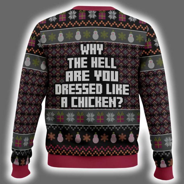 Marv Murchins Home Alone Why The Hell Are You Dressed Like A Chicken Ugly Christmas Sweater 3