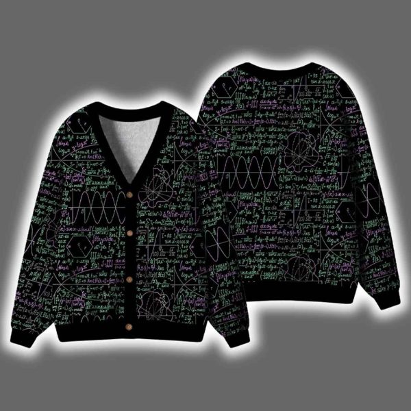 Wardrobe Math Function Math Function Curve Christmas Cardigan
