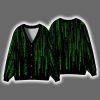 Matrix Black Green Christmas Cardigan