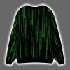 Matrix Black Green Christmas Cardigan 3