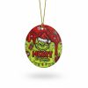 Merry Christmas Grnch 2025 Ceramic Ornament