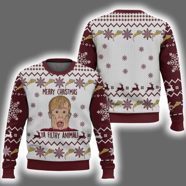 Merry Christmas Ya Filthy Animal Home Alone Ugly Christmas Sweater
