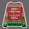 Merry Christmas Ya Filthy Animal Ugly Christmas Sweater 2