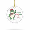Merry Resistmas Portland Frog 2025 Christmas Ornament