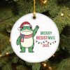 Merry Resistmas Portland Frog 2025 Christmas Ornament 2