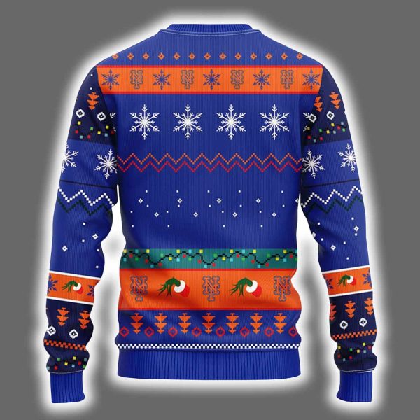 Mets Grnch Hand Ugly Christmas Sweater 3