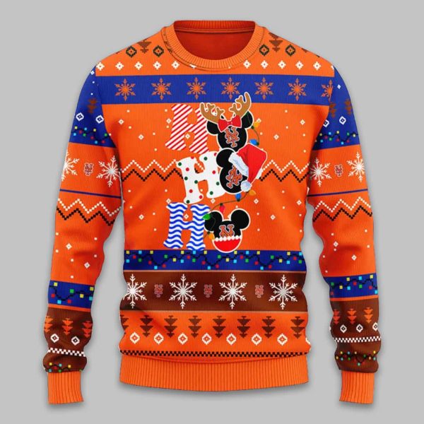 Mets HoHoHo Mickey Christmas Ugly Sweater
