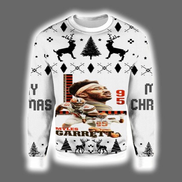 Myles Garret Browns Ugly Christmas Sweater