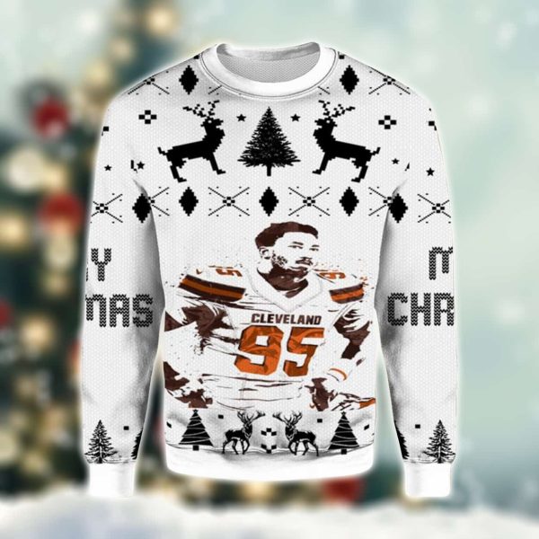Myles Garrett 95 Browns Ugly Christmas Sweater 2