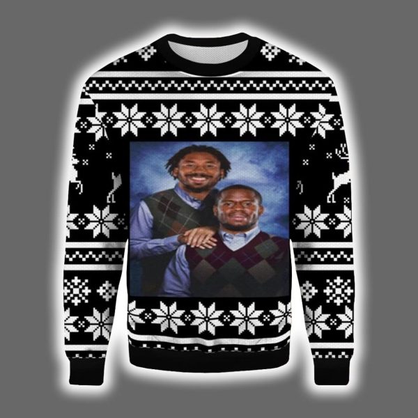 Myles Garrett Nick Chubb Browns Step Brothers Ugly Christmas Sweater
