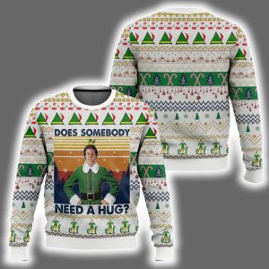 Does Somebody Need A Hug Elf Ugly Christmas Sweater