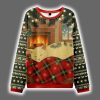 Napping Cat Ugly Christmas Sweater 2