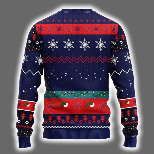 Nationals Grnch Hand Ugly Christmas Sweater 3