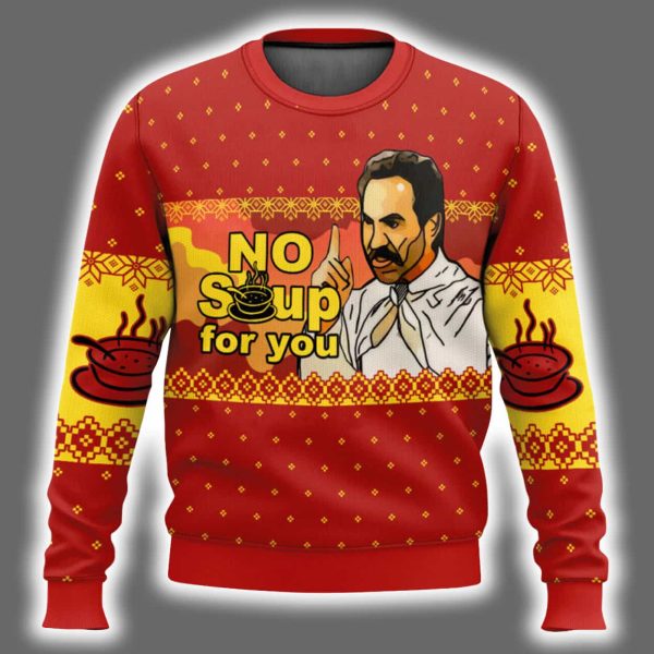 Nazi No Soup For You Seinfeld Ugly Christmas Sweater 2
