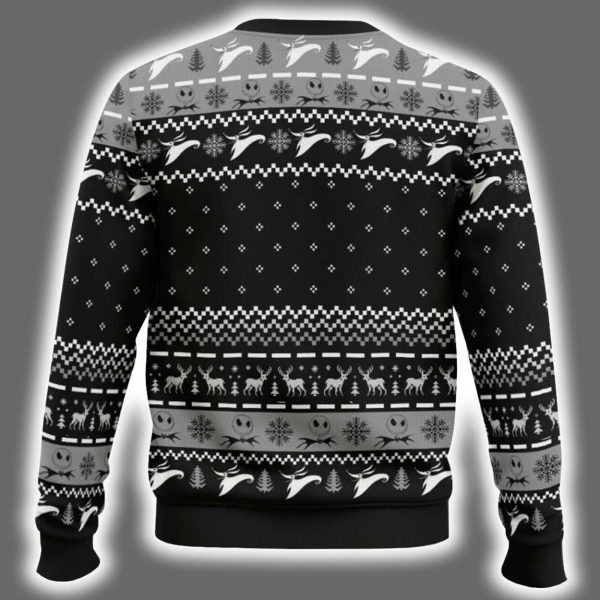 Nightmare Before Xmas Jack Sally Ugly Christmas Sweater 3