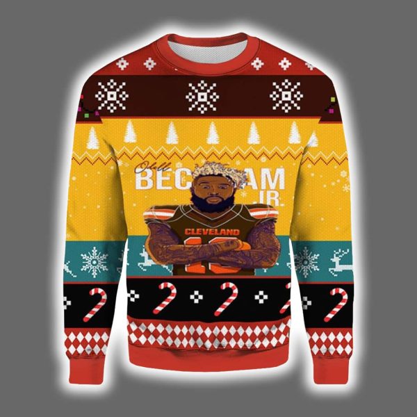 Odell Beckham Jr Cleveland Ugly Christmas Sweater