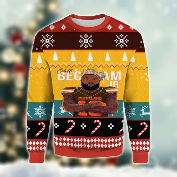 Odell Beckham Jr Cleveland Ugly Christmas Sweater 2