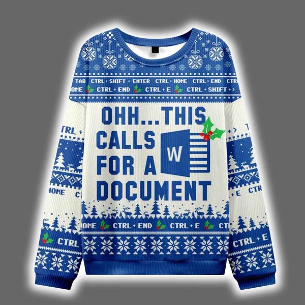 Ohh This Calls for a Document Ugly Christmas Sweater
