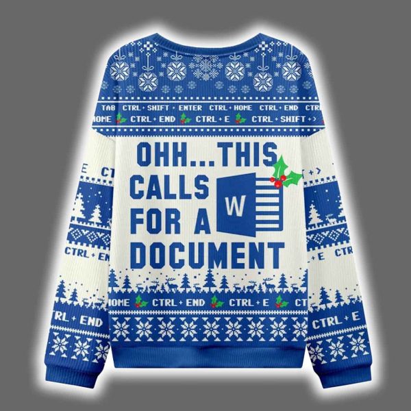 Ohh This Calls for a Document Ugly Christmas Sweater 2