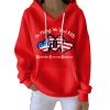 On Fridays We Wear RED Print Casual Pit Striped Hoodie