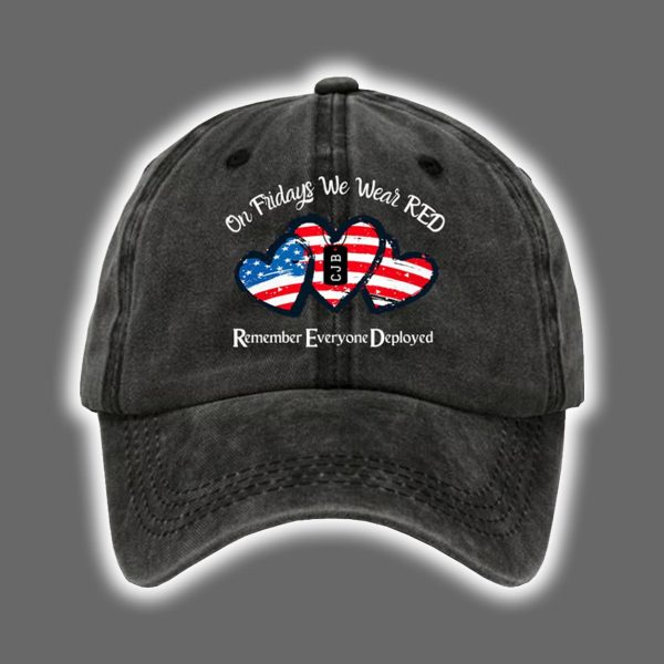 On Fridays We Wear Red Print Baseball Cap 2
