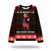 On The Naughty List And I Regret Nothing Flamingo Ugly Christmas Sweater 2