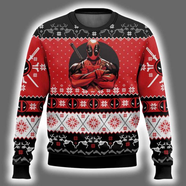 Once Upon A Deadpool Ugly Christmas Sweater 2