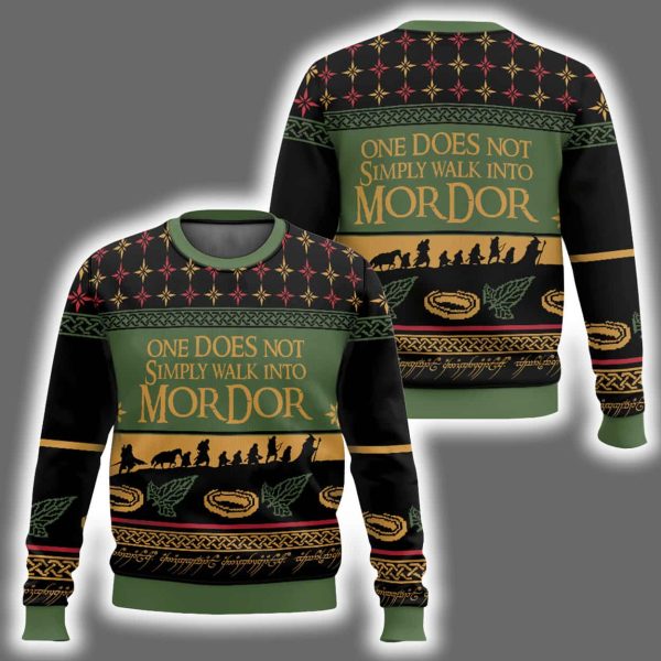 One Does Not Simply Walk Into Mordor The Lord Of The Rings Ugly Christmas Sweater