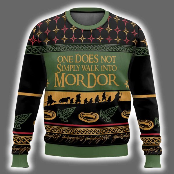 One Does Not Simply Walk Into Mordor The Lord Of The Rings Ugly Christmas Sweater 2