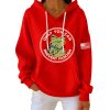 Only You Can Prevent Fascism Portland Frog Print Ribbed Pit Striped Hoodie