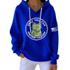 Only You Can Prevent Fascism Portland Frog Print Ribbed Pit Striped Hoodie 2