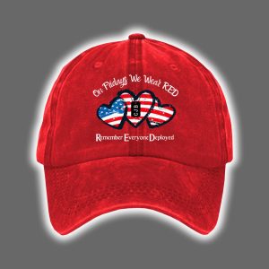 On Fridays We Wear Red Print Baseball Cap