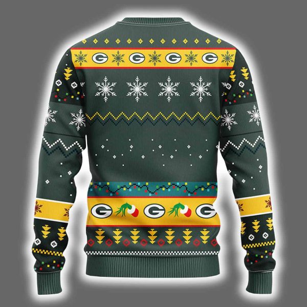 Packers Grnch Hand Ugly Christmas Sweater 3