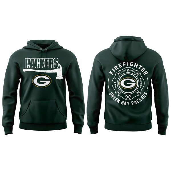 Packers x Firefighter Appreciation Day 2025 Hoodie Joggers Cap