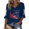 Patriots Football Casual Print Waffle Long Sleeve T Shirt 2