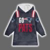 Patriots Go Pats Drake Maye 10 Blanket Hoodie 2