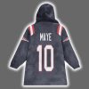 Patriots Go Pats Drake Maye 10 Blanket Hoodie 3