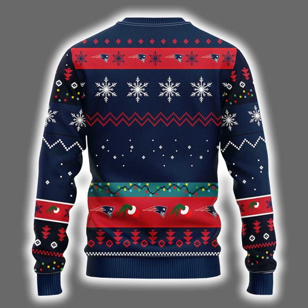 Patriots Grnch Hand Ugly Christmas Sweater 3