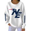 Patriots NE Football Pit Striped Sweatshirt